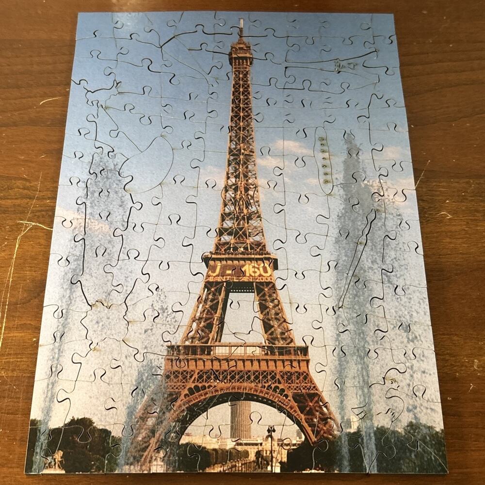 Wentworth Wooden Jigsaw Puzzle 140 Pieces Paris La Tour Eiffel Complete - Picture 2 of 8
